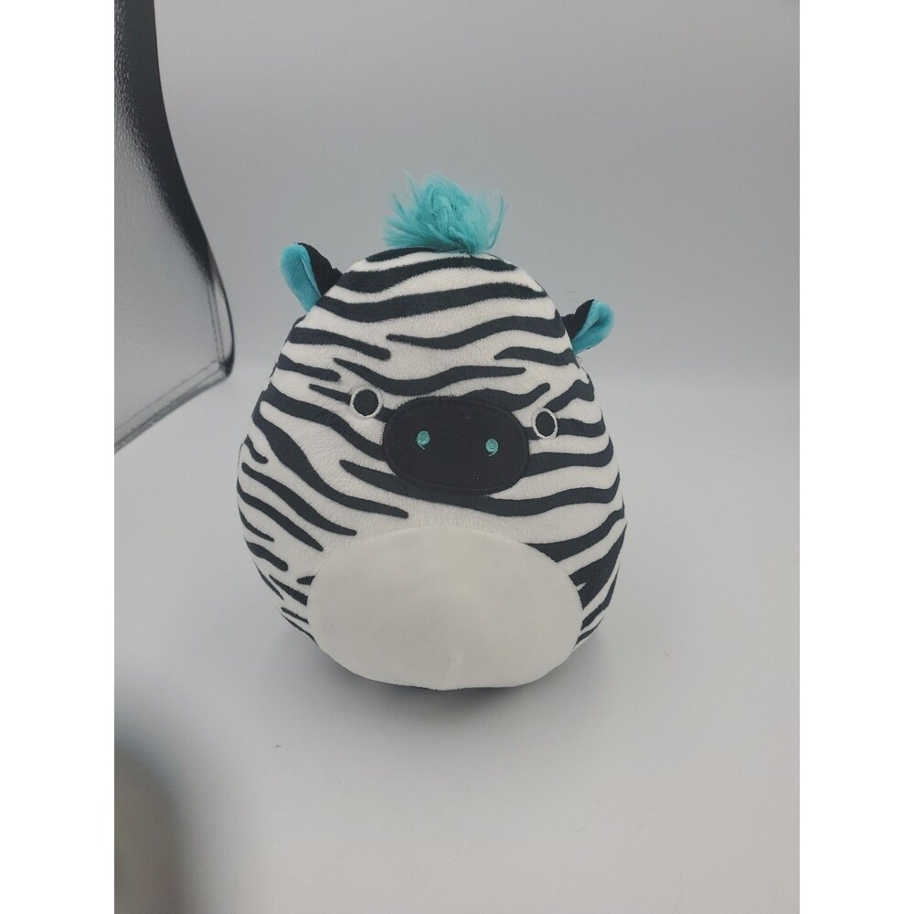 Kellytoy Squishmallows 8” Zeke the Teal Mane Zebra 2021 Bright Squad